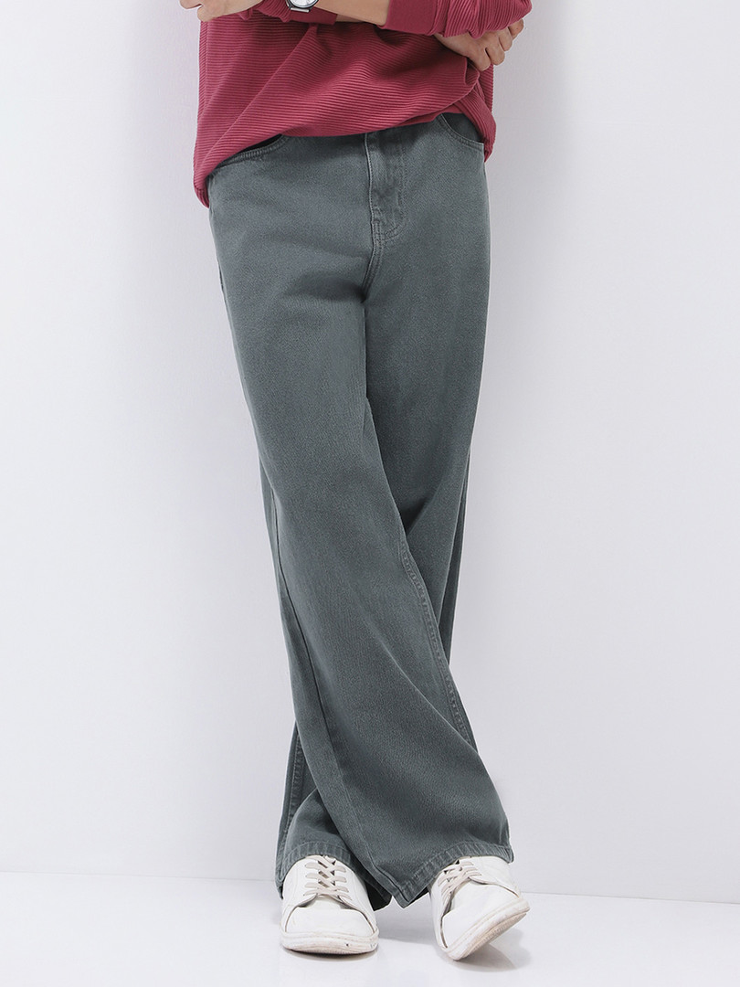 jeans Urbano Fashion Men Loose Fit Washed Non-Stretchable Jeans
