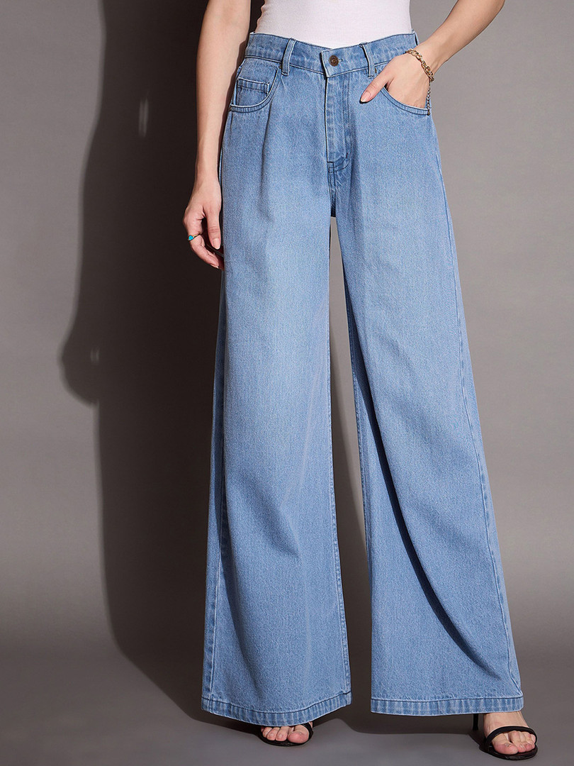 SASSAFRAS BASICS Women Comfort Straight Fit Cotton High-Rise Jeans