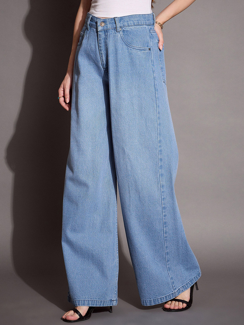 SASSAFRAS BASICS Women Comfort Straight Fit Cotton High-Rise Jeans