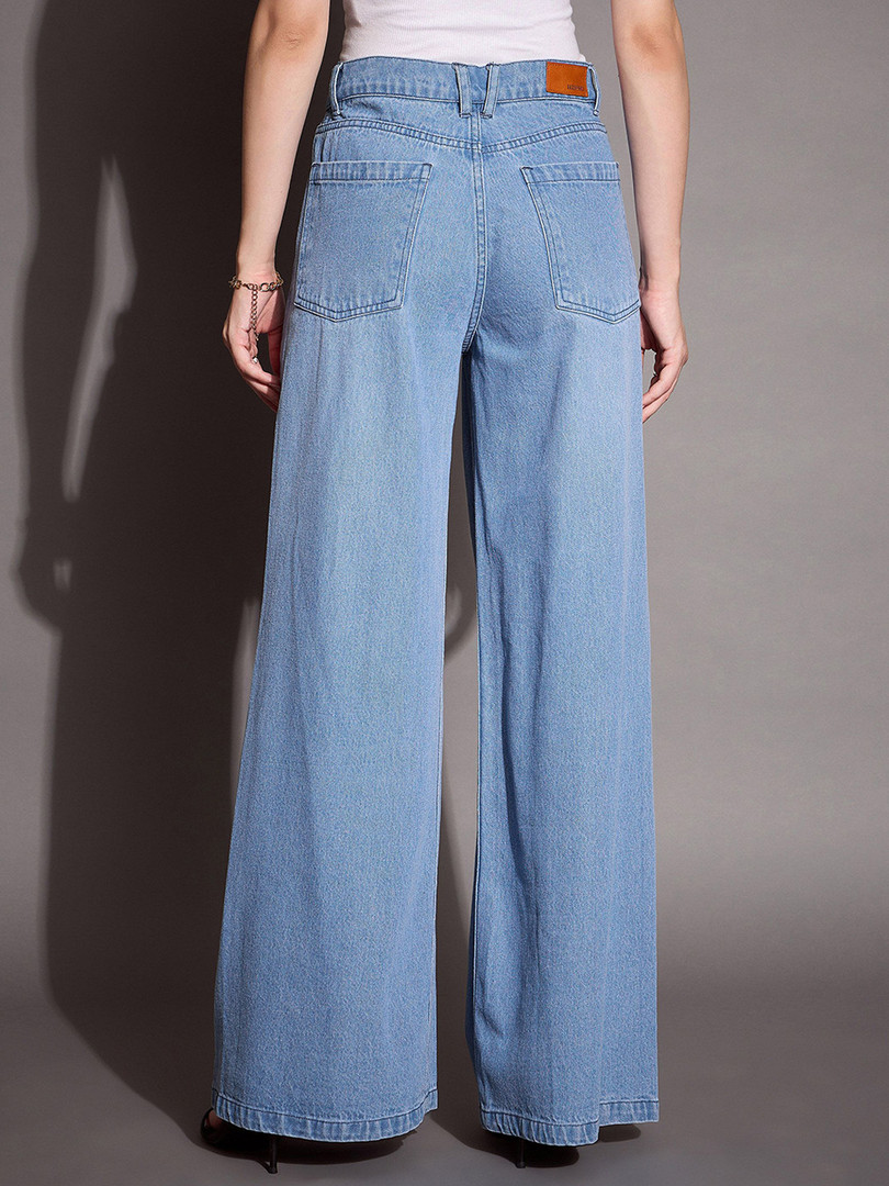 SASSAFRAS BASICS Women Comfort Straight Fit Cotton High-Rise Jeans