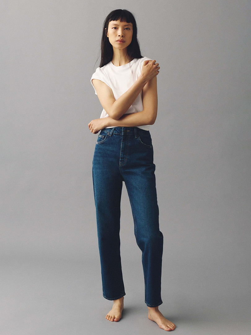 H&M Slim Fit Mom High Ankle Jeans