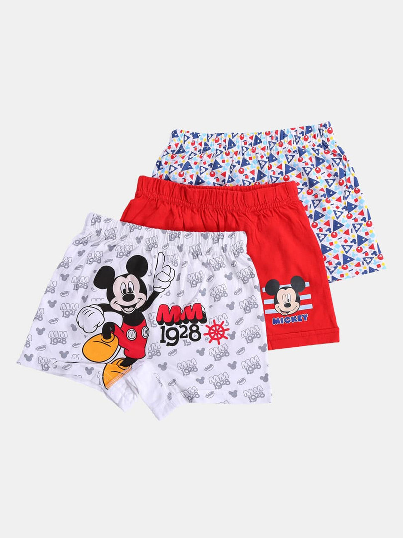 kids Bodycare Kids Boys Pack Of 3 Assorted Mickey & Friends Trunks KIA9477-PK001