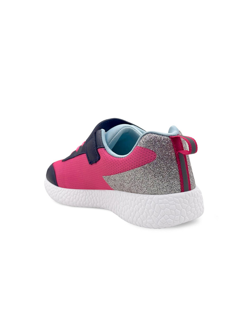 KazarMax Girls Colourblocked Shimmer Memory Foam Sneakers