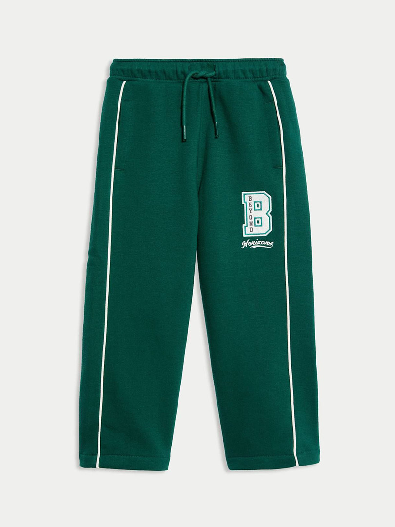 Marks & Spencer Boys Printed Straight-Fit Mid-Rise Track Pant