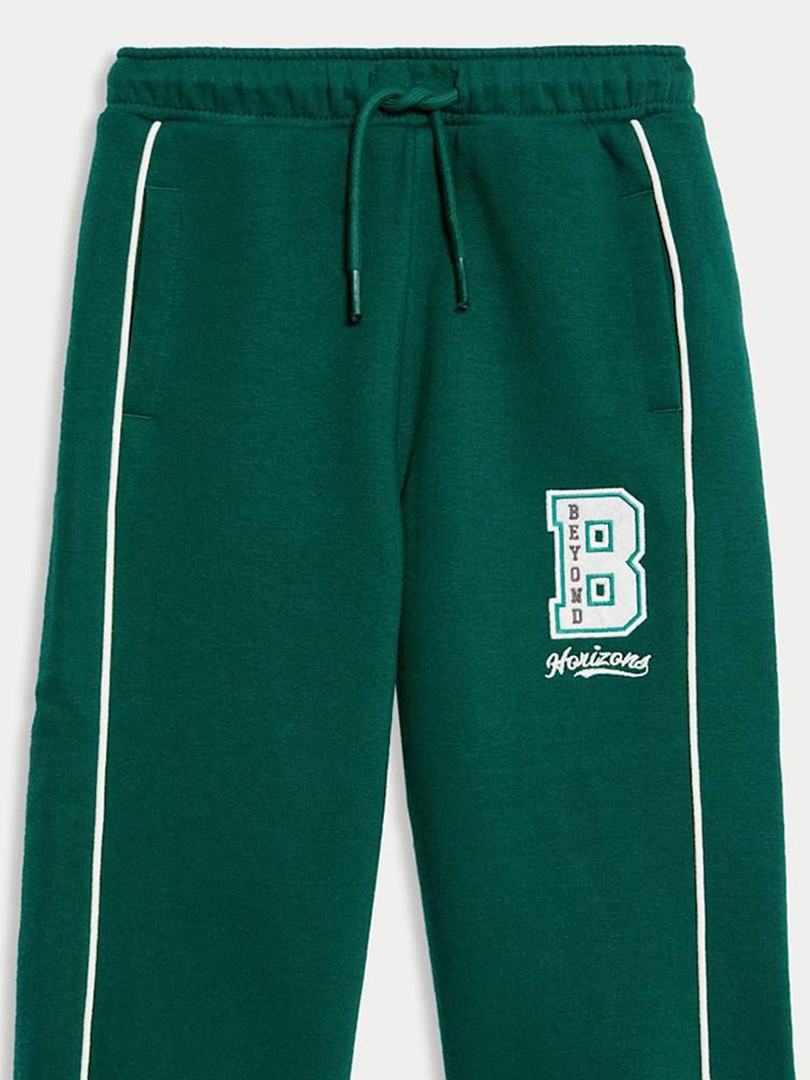 Marks & Spencer Boys Printed Straight-Fit Mid-Rise Track Pant