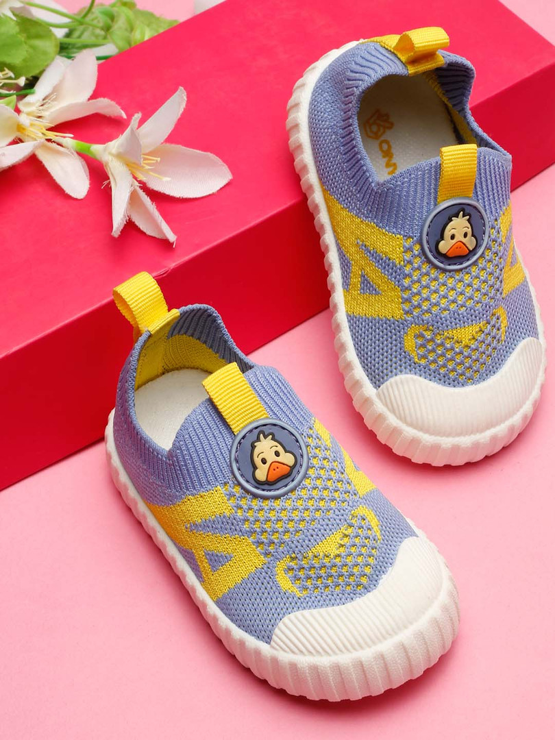 ONYC Kids Flyknit Woven Design Slip-On Sneakers