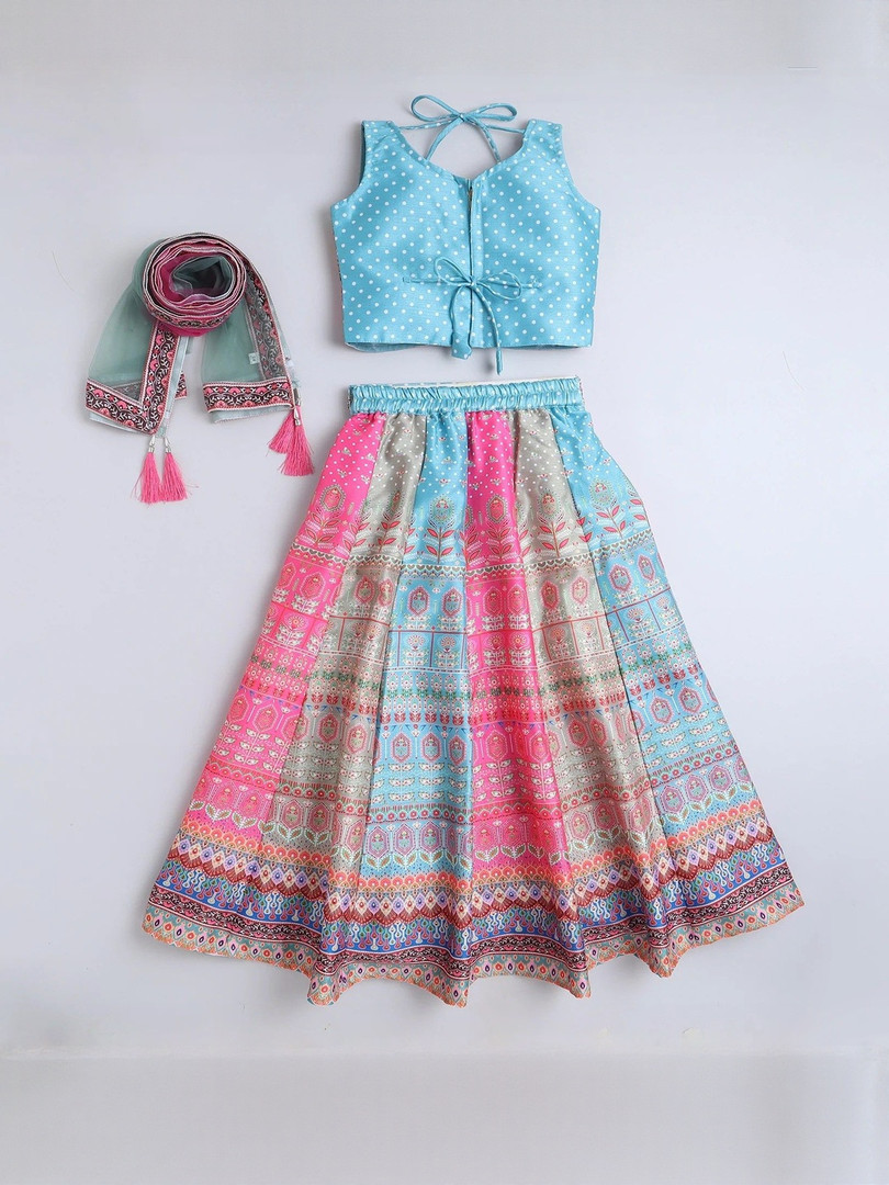 Sangria Girls Mirror Work Ready to Wear Lehenga Choli