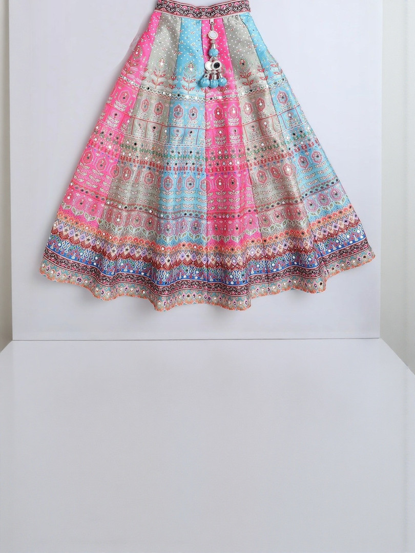 Sangria Girls Mirror Work Ready to Wear Lehenga Choli