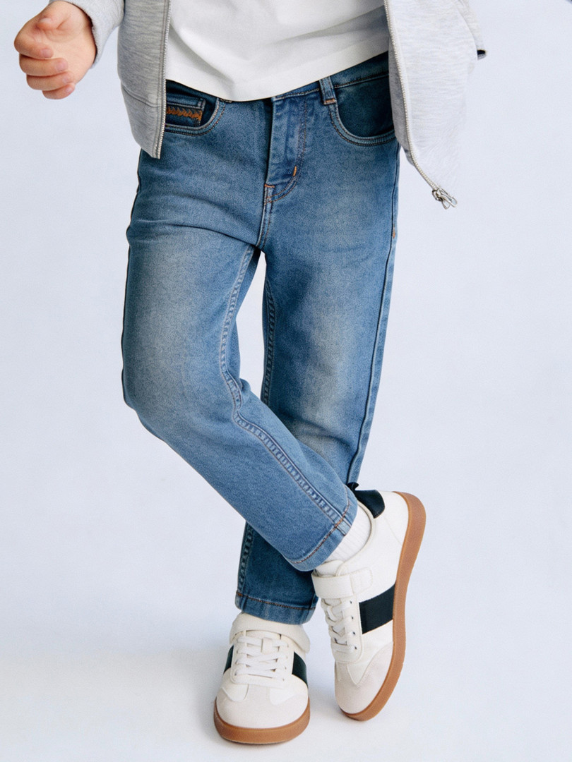 kids Purple United Kids Boys Mid-Rise Low Distress Heavy Fade Jeans
