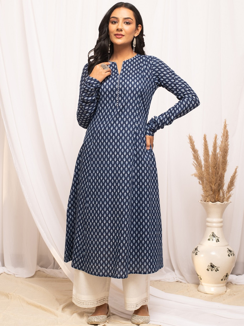 Navy Blue / White