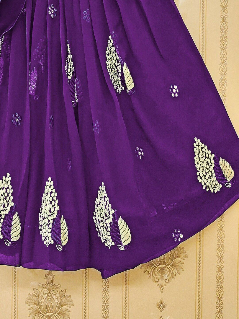 BAESD Girls Embroidered Mukaish Ready to Wear Lehenga &