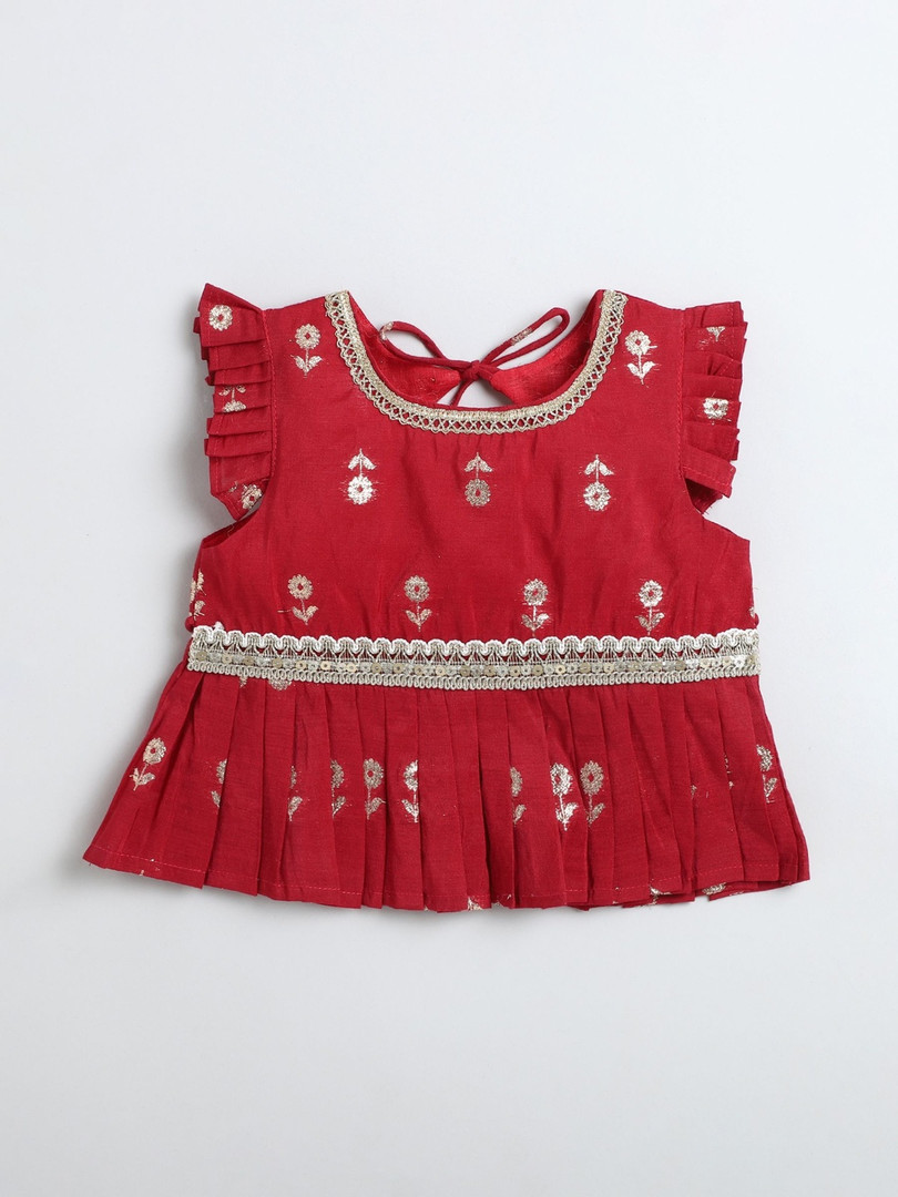 MANY FROCKS & Girls Embroidered Sequinned Ready to Wear Lehenga