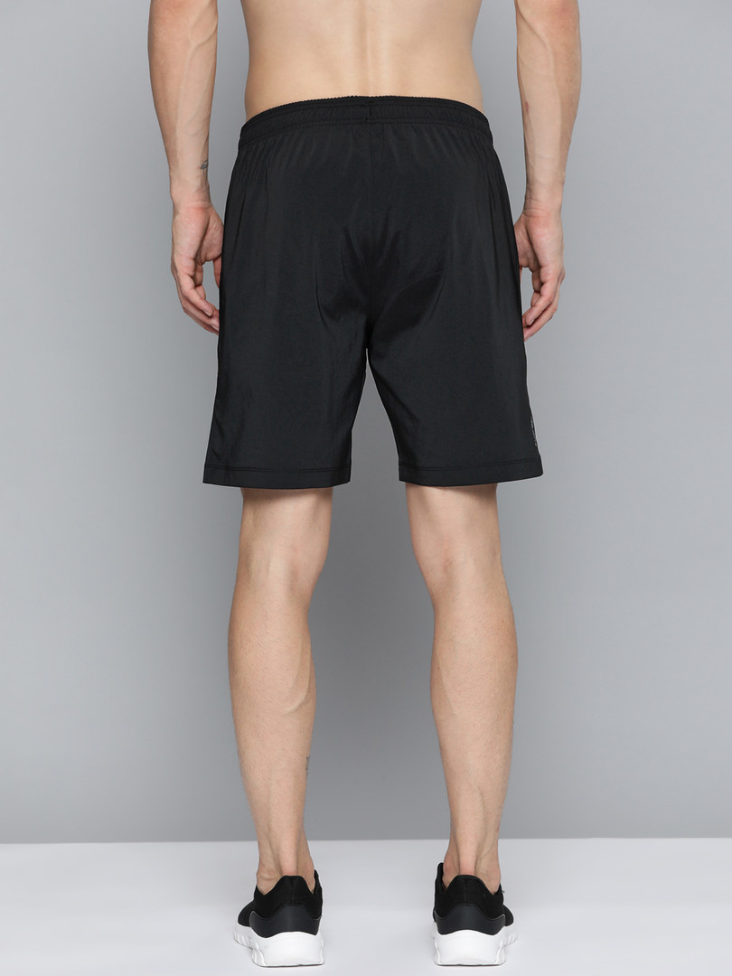 HRX by Hrithik Roshan HRX By Hrithik Roshan Training Men Jet Black Rapid-Dry Brand Carrier Shorts