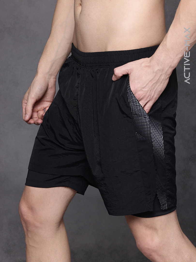 HRX by Hrithik Roshan Men Midpremiumrange Rapid-Dry Running Sports Shorts