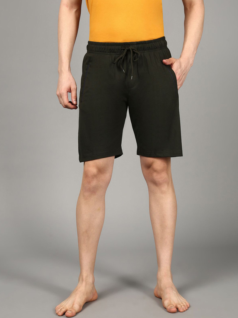 Roadster The Lifestyle Co Pure Cotton Casual Lounge Shorts With Side Pocket