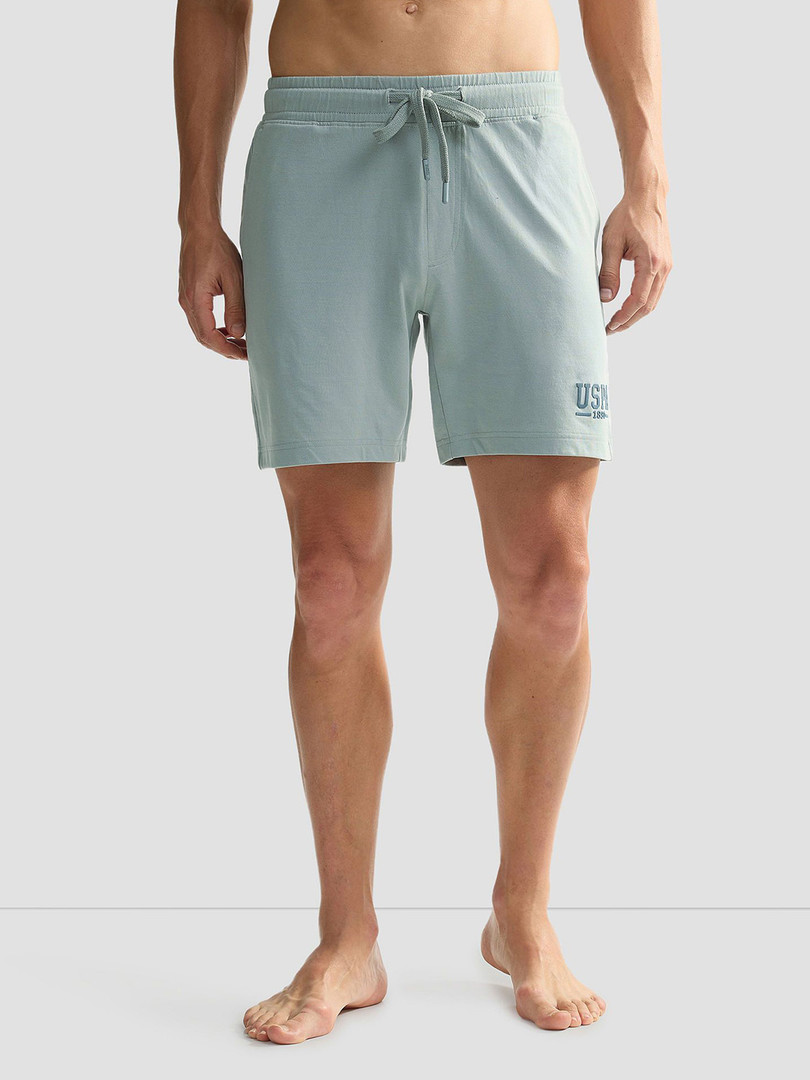 U.S. Polo Assn. Men Brand Logo Mid-Rise IYBF Knit Lounge Shorts