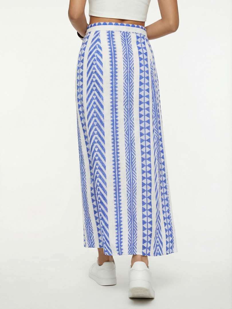 fusion by glitchez Tribal Striped Self Design Skirts