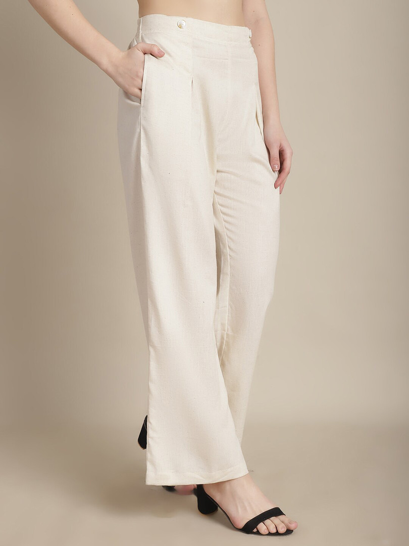 Tulsattva Wide Leg Cotton Palazzos