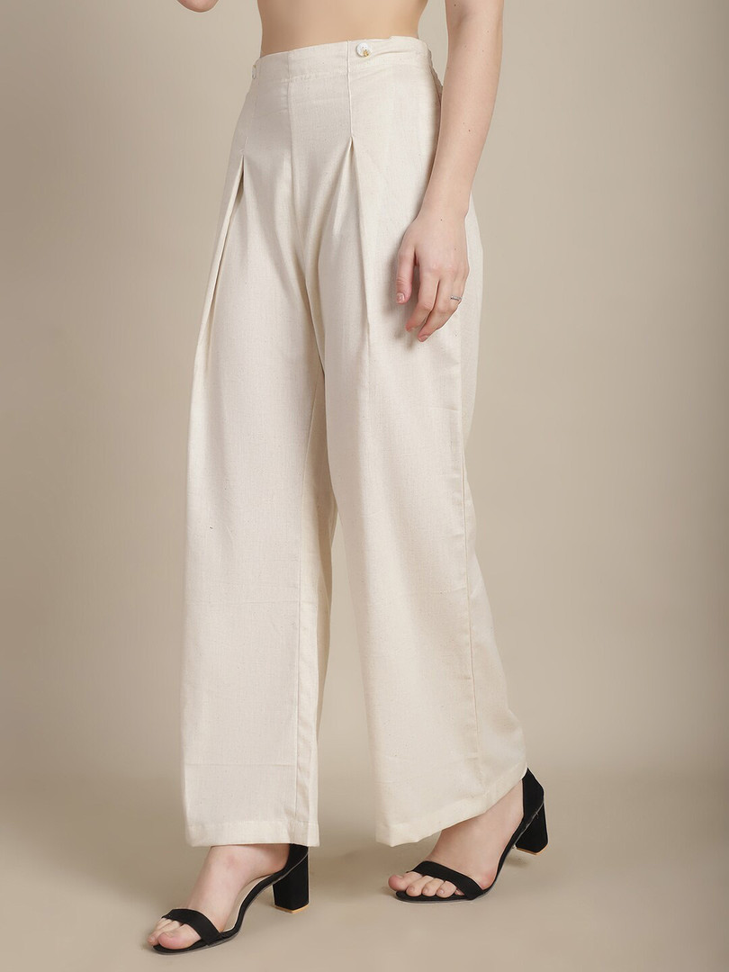 Tulsattva Wide Leg Cotton Palazzos