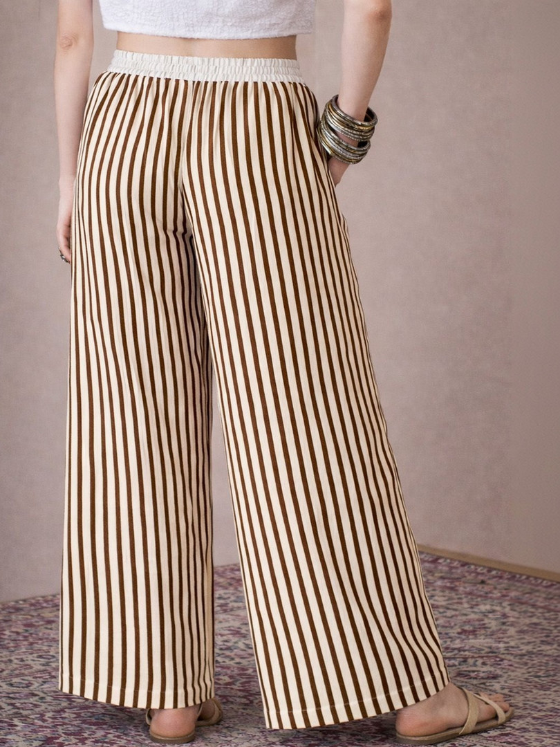 CORTICA Women Striped Knitted Palazzos
