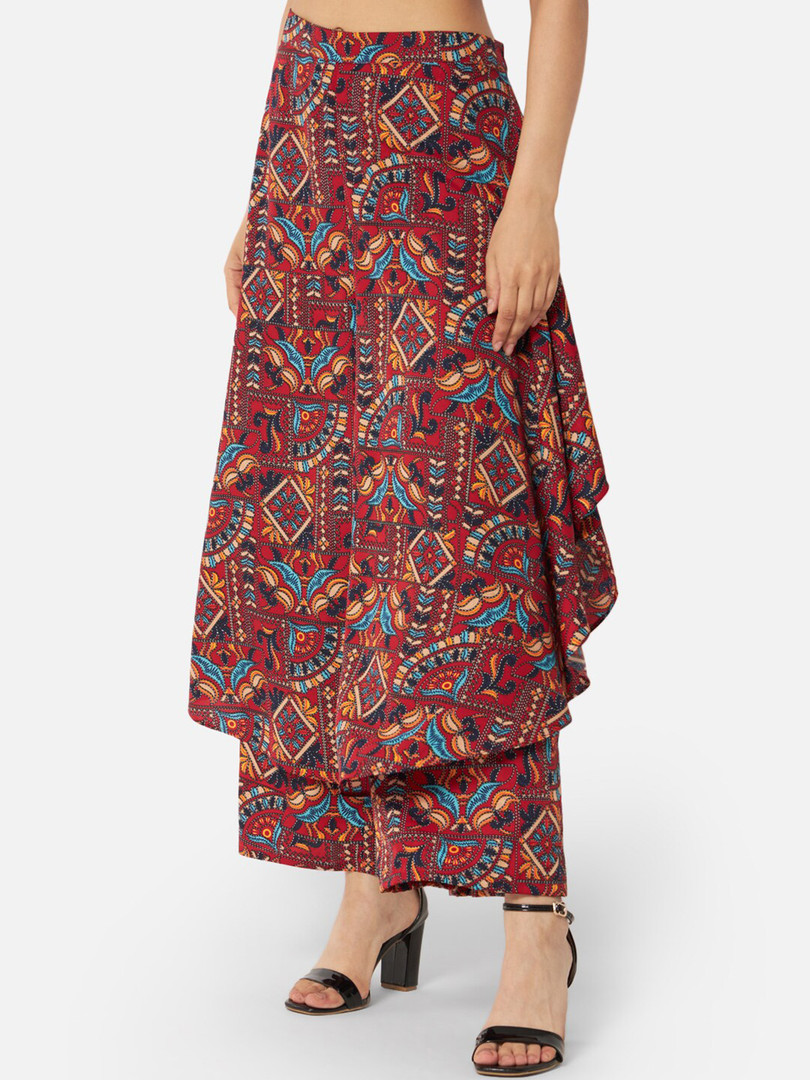 BAESD Women Ethnic Motifs Printed Flared Palazzos