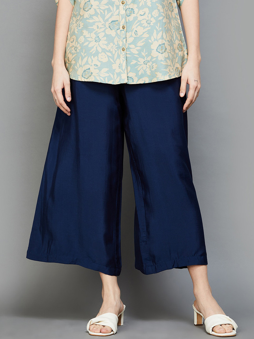 Melange by Lifestyle Straight Fit Cropped Palazzos