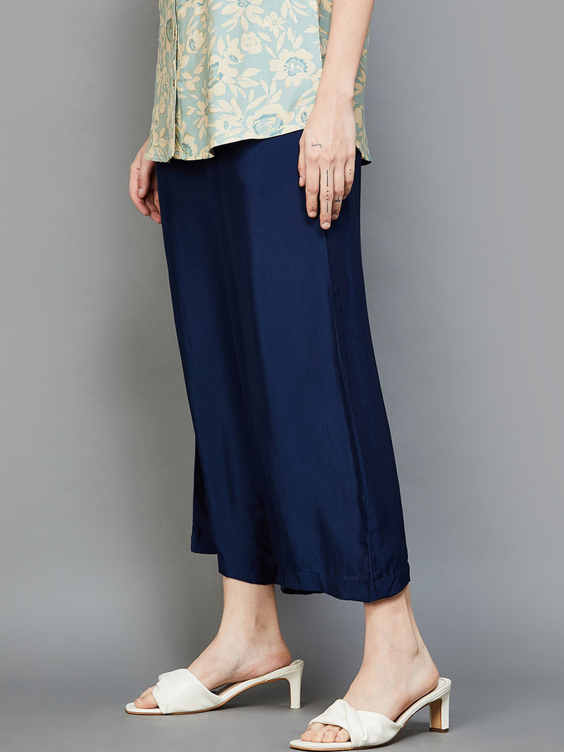 Melange by Lifestyle Straight Fit Cropped Palazzos