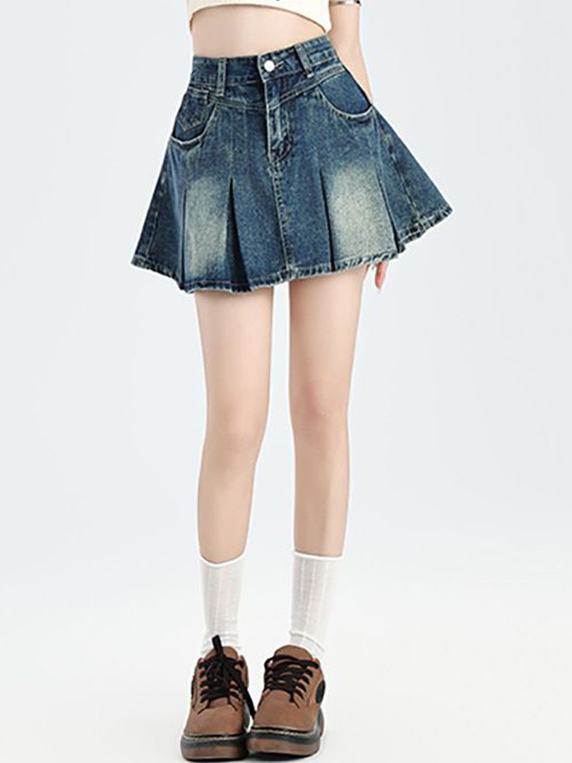 skirts StyleCast x Revolte Pure Cotton Flared Mini Skirts