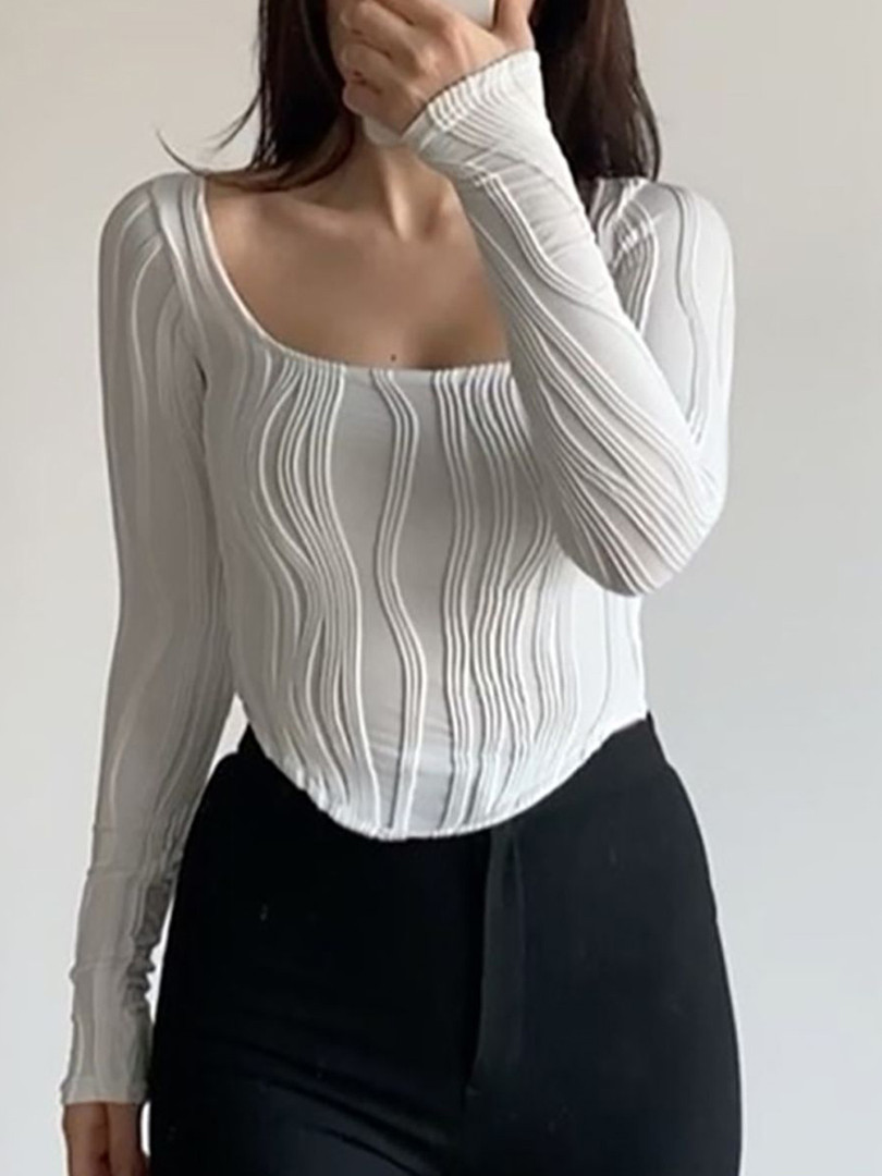 top StyleCast x Revolte Women Solid Scoop Neck Top