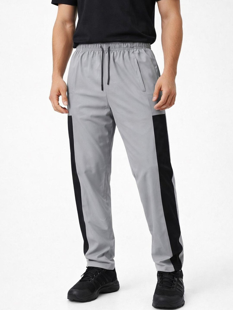 glitchez Men Relaxed Fit Self Design Training Track Pants