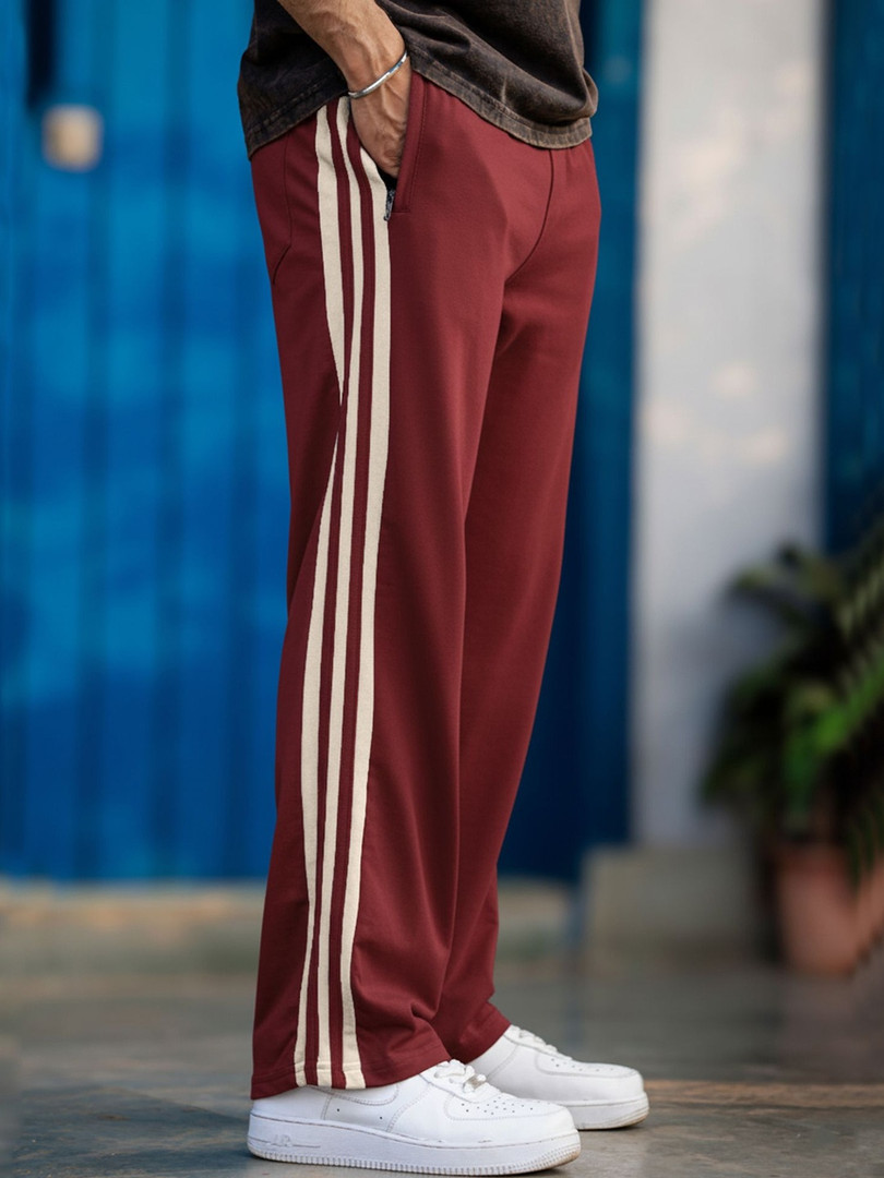 Burgundy / Off White