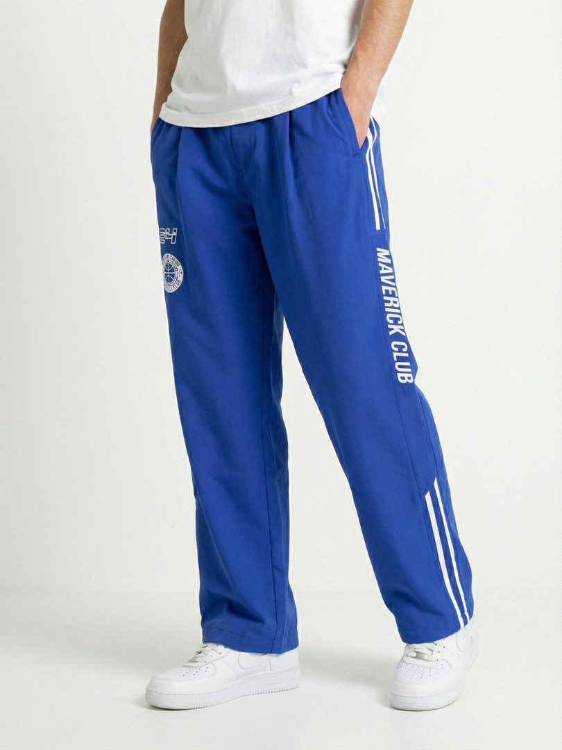 trackpants glitchez Men Mid-Rise Typography Print Side Striped Relaxed Fit Track Pants