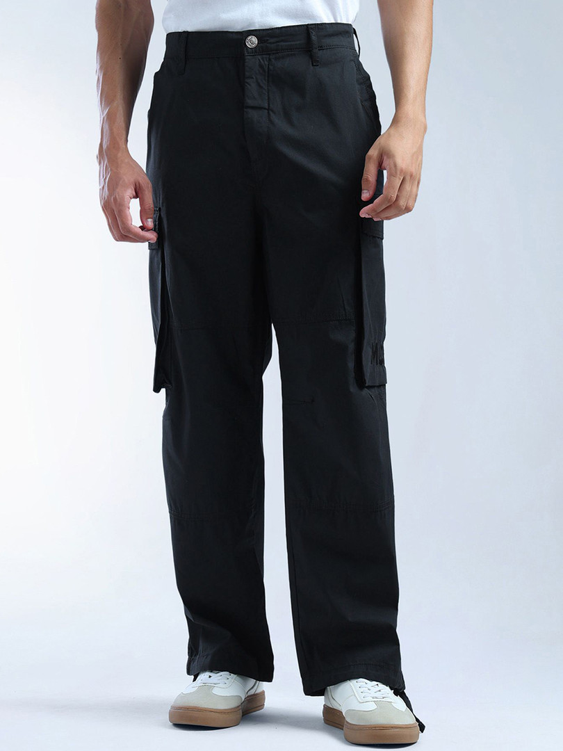 Flying Machine Men Relaxed Fit Mid-Rise Cargos Trousers
