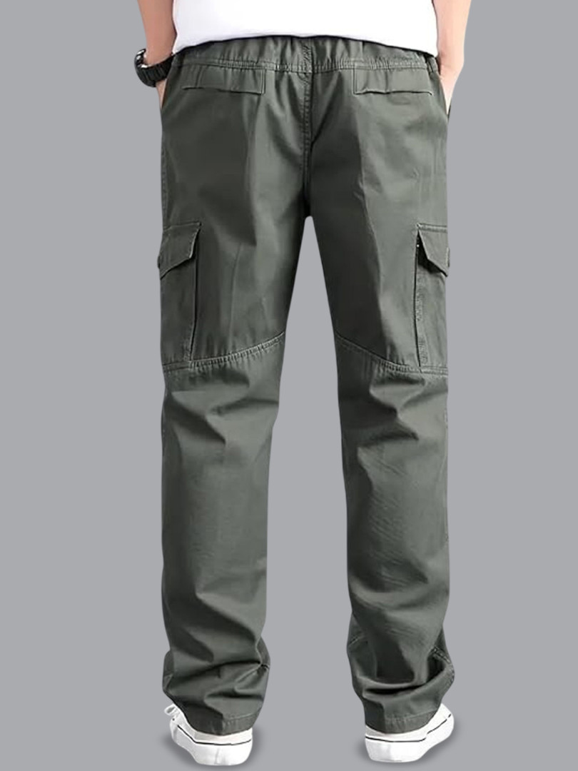 FABRIPPLE Men Mid-Rise Relaxed Fit Cotton Cargos Trousers